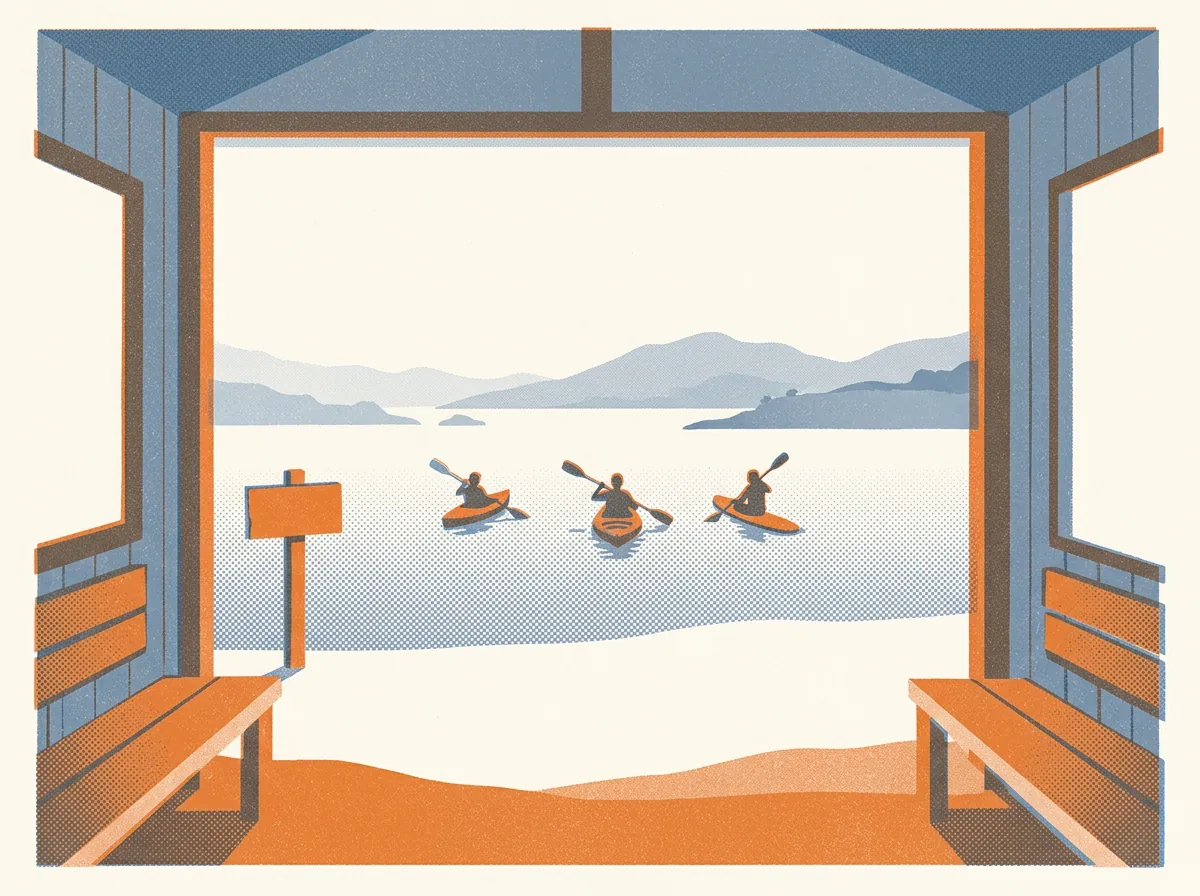 Illustration of kayak and paddle tours in Inverness