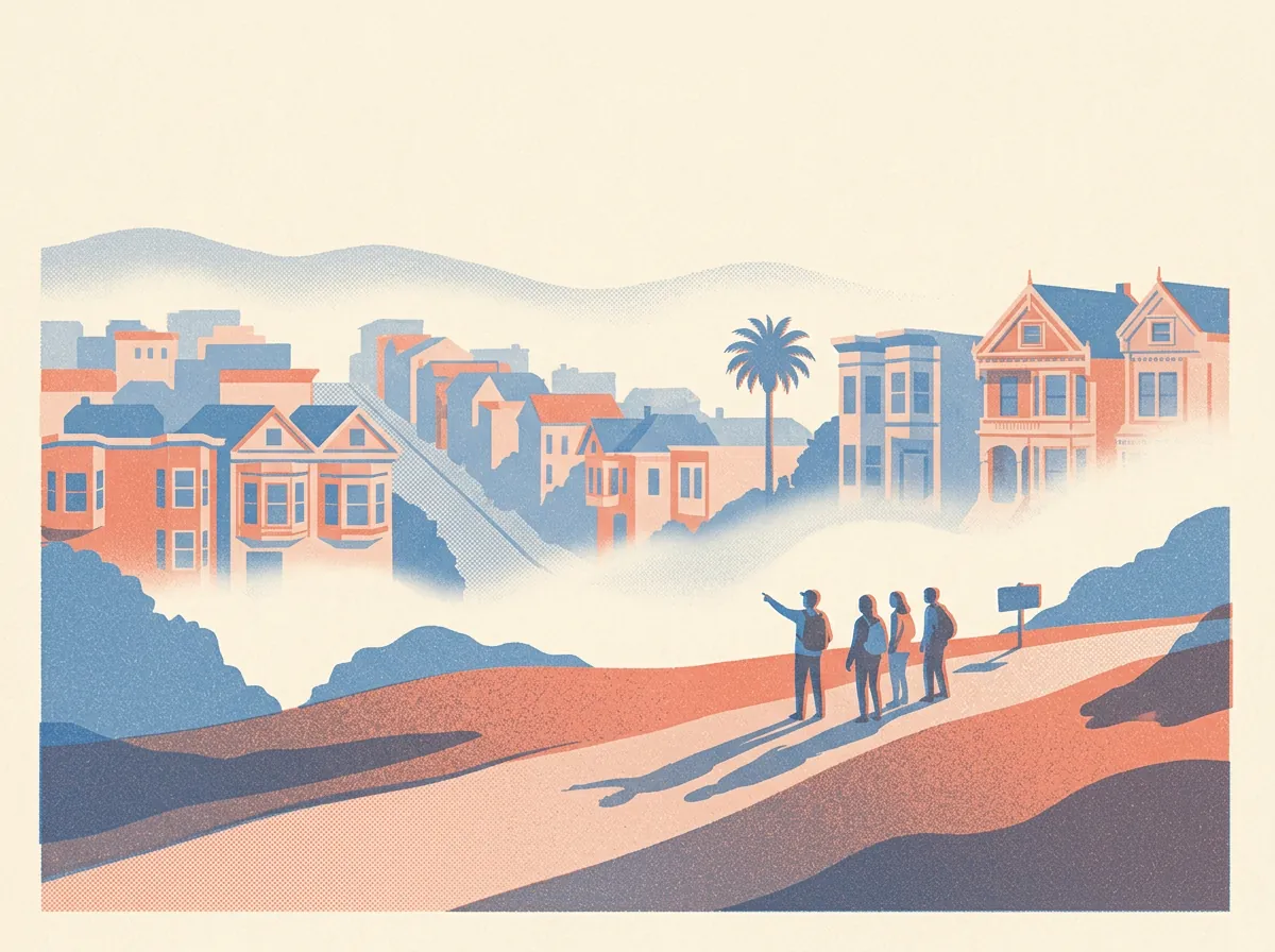 Illustration of guided tours in San Francisco